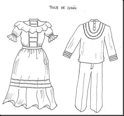 Dibujo trajes tipicos de la region caribe para colorear - Imagui