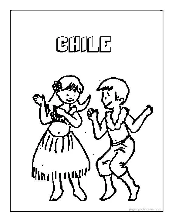 Bailes chilenos para colorear - Imagui