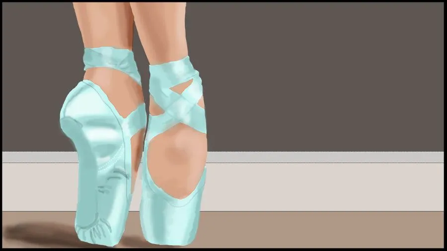 Ballet Pointe Shoes. This is a concept in which the color is ...