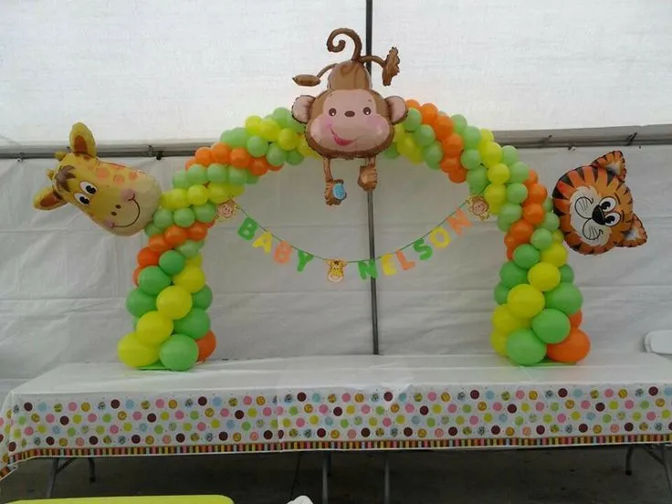 Safari baby shower#decoration#animals | Balloon archs/ Arco con globo…