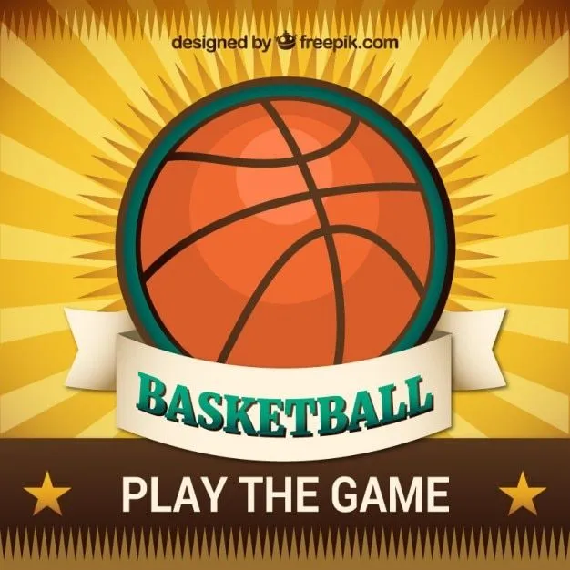 Balón de baloncesto con estrellas | Descargar Vectores gratis