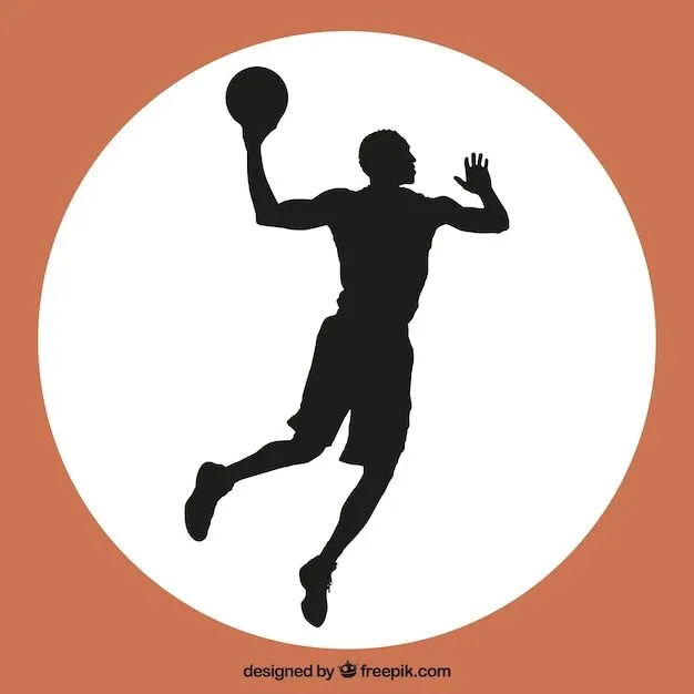 Silueta naranja de jugador de baloncesto | Descargar Vectores gratis