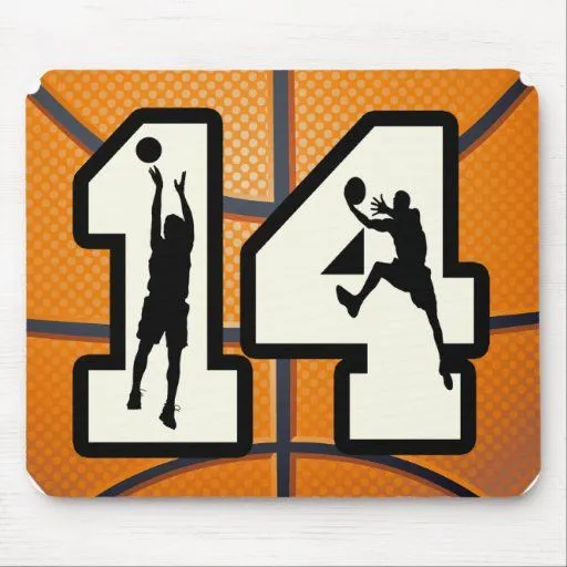Baloncesto y jugadores del número 14 alfombrillas de ratones | Zazzle Baloncesto y jugadores del número 14 alfombrillas de ratones | Zazzle