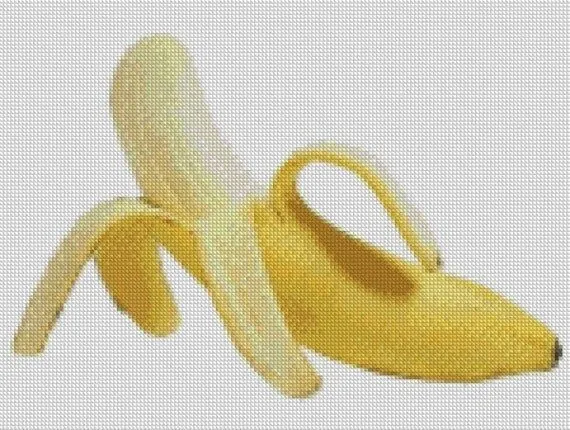 Banana Cross Stitch Pattern por jennionenote en Etsy