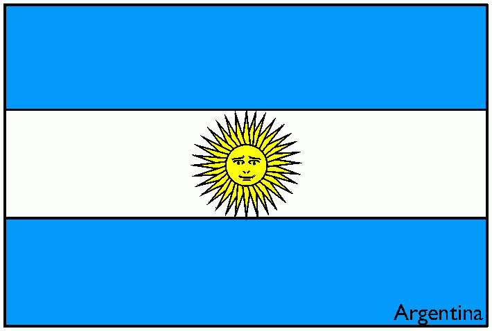 Bandera de Argentina para colorear - colorearrr