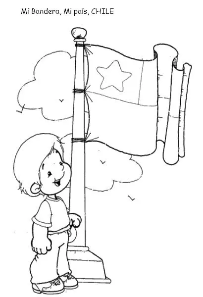 Dibujo de la bandera de chile para colorear - Imagui