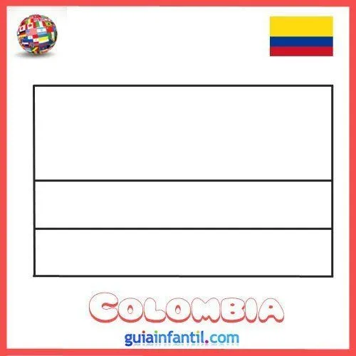 Bandera de Colombia para imprimir y pintar - Dibujos de banderas ...
