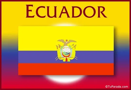 Bandera de Ecuador - Tarjeta de la bandera de Ecuador ...