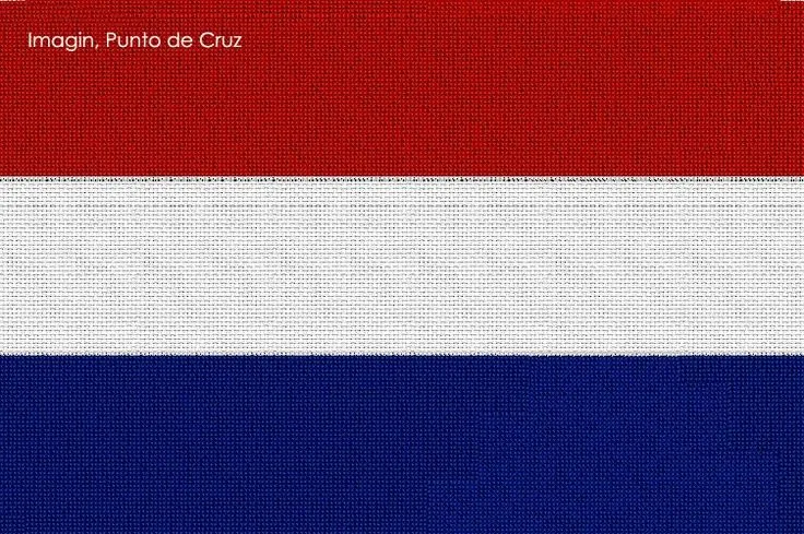 Bandera de Holanda Tela: Aida-14 Medidas: 35 x 23 cm DMC, 3 ...