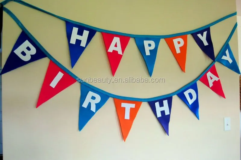 Bandera de la letra feliz cumpleaños artículos de decoración ...
