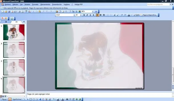 Bandera de Mexico Plantilla Powerpoint | Plantillas PowerPoint Gratis