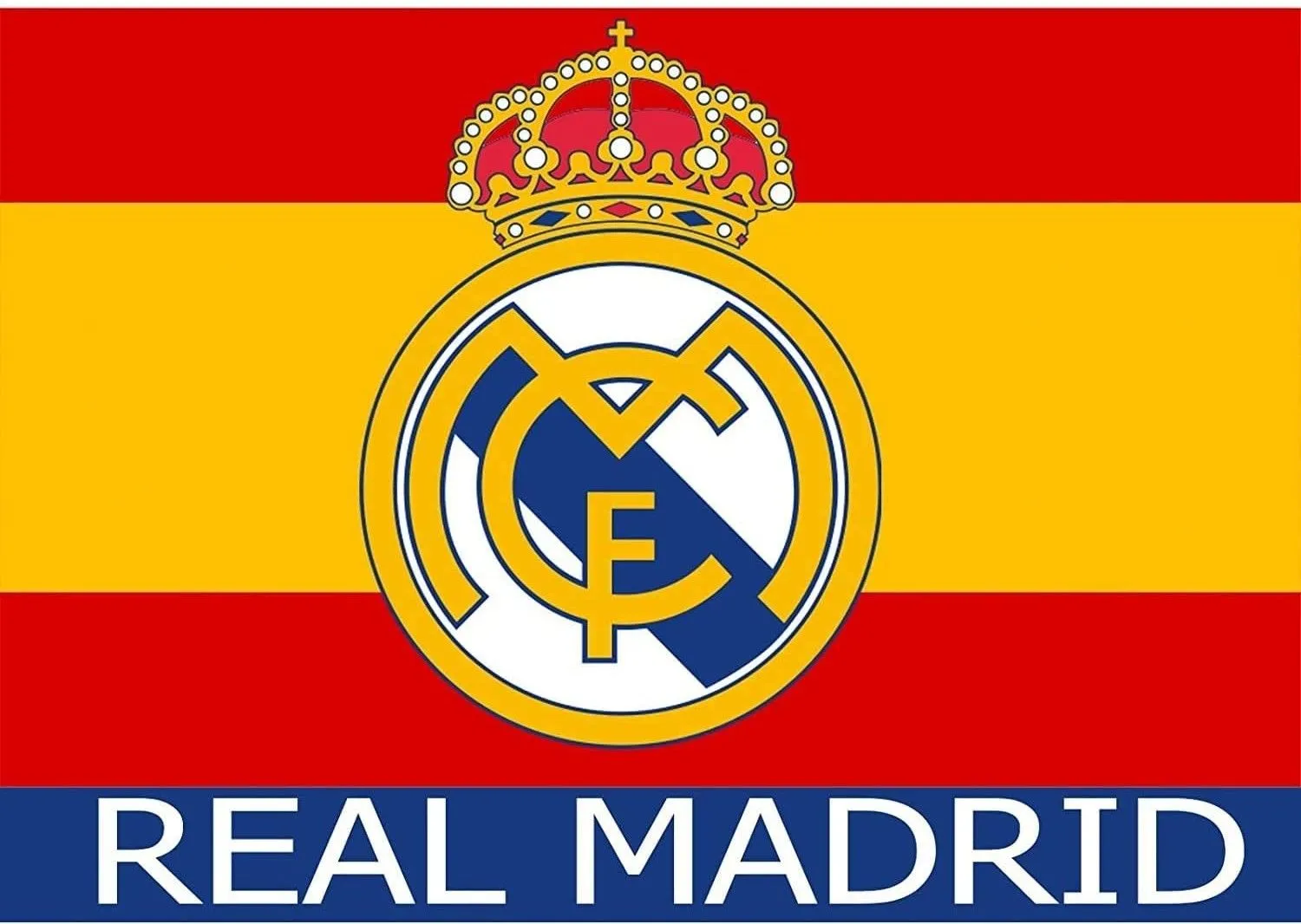 Bandera oficial real madrid con colores de España| bandera grande del Madrid