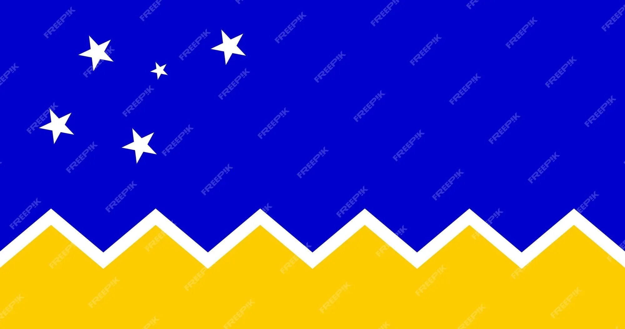 Bandera de la región de magallanes en chile imagen vectorial | Vector  Premium