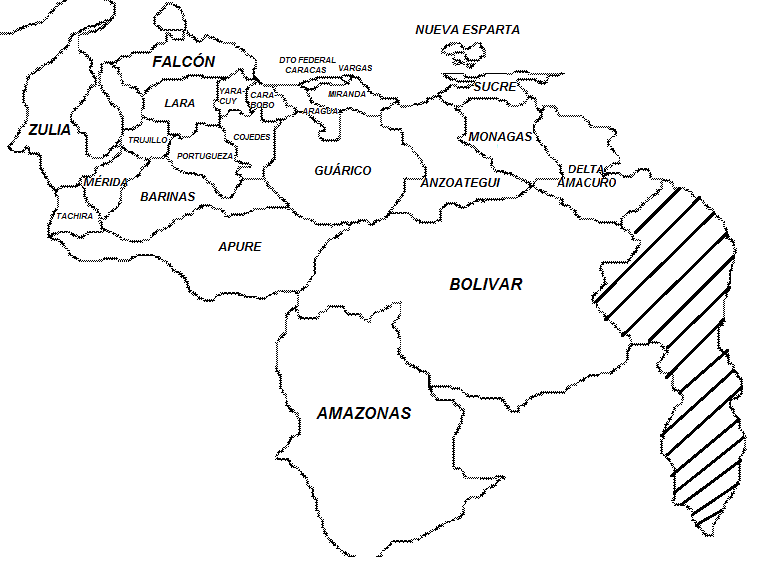 Mapa de venezuela con sus estados y capitales para colorear - Imagui