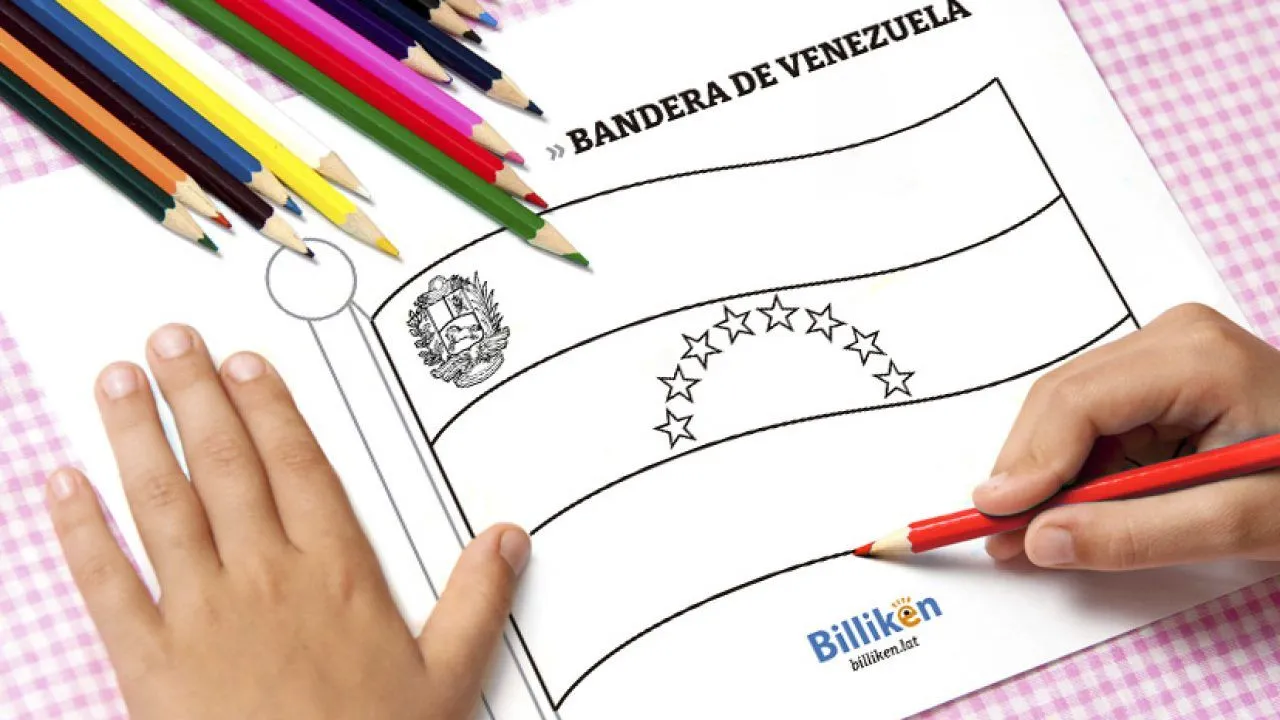 Bandera de Venezuela para colorear e imprimir - Billiken
