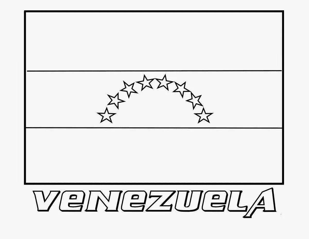 Bandera de Venezuela dibujo para colorear - Es Para Colorear