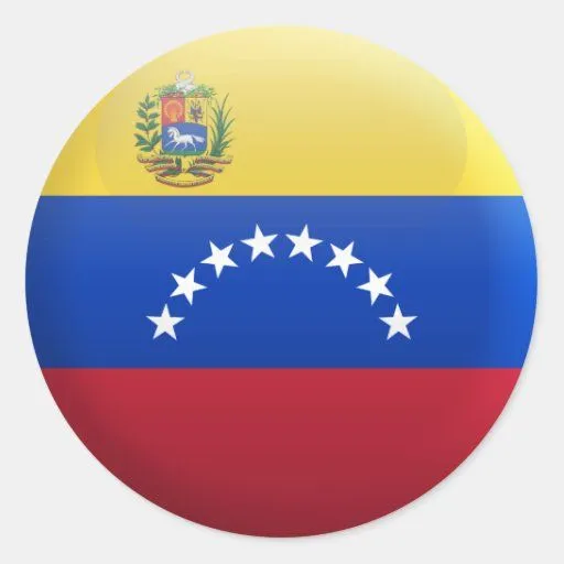 Bandera de Venezuela Pegatina Redonda | Zazzle Bandera de Venezuela Pegatina Redonda | Zazzle
