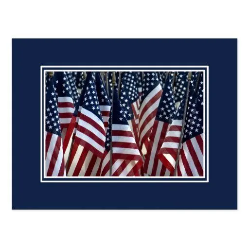 Banderas americanas tarjeta postal | Zazzle
