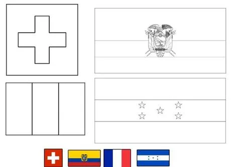 Banderas del mundial de fútbol Brasil 2014 para colorear - Paperblog