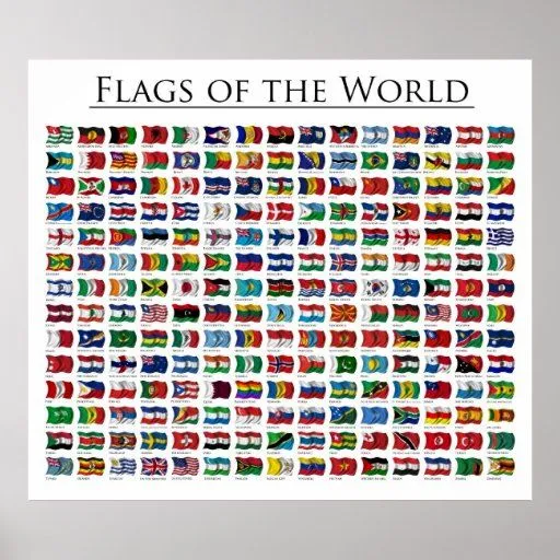 Banderas del mundo - el poster puso al día 2011 de Zazzle. Banderas del mundo - el poster puso al día 2011 de Zazzle.