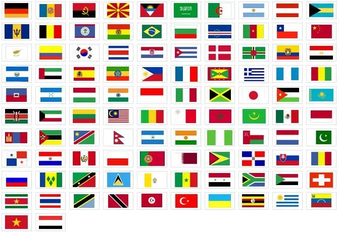 Banderas del mundo para colorear - Imagui