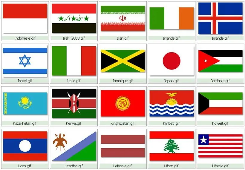 Banderas reconocidas por DRAPODOU NACIONES V4.0 Banderas reconocidas por DRAPODOU NACIONES V4.0