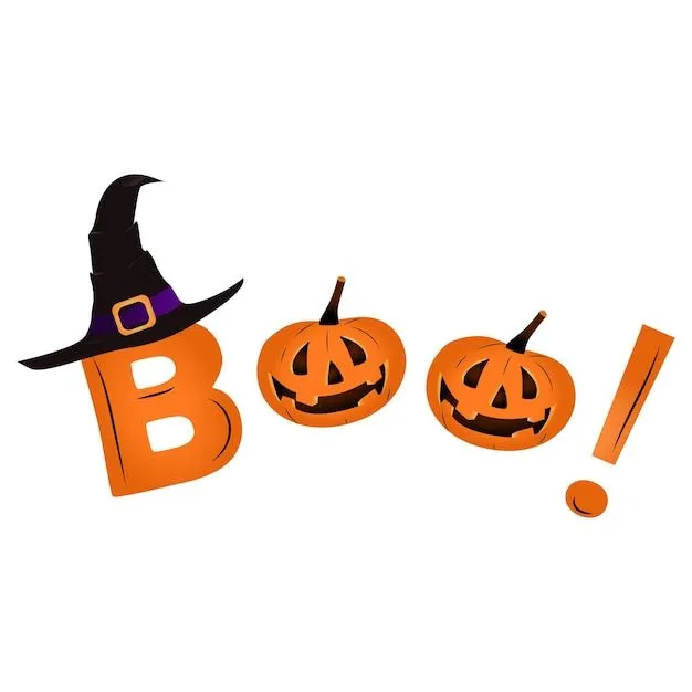Banner de feliz halloween con una calabaza. texto boo, estilizado como  lindas calabazas. diseño de halloween para un cartel, una invitación a una  fiesta o una venta. | Vector Premium