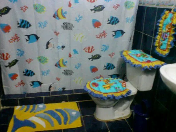 Baños decorado con peces 2 | juegos de baño | Pinterest