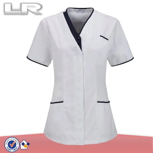 Barato enfermera del Hospital uniforme diseños blanco negro ajuste ...