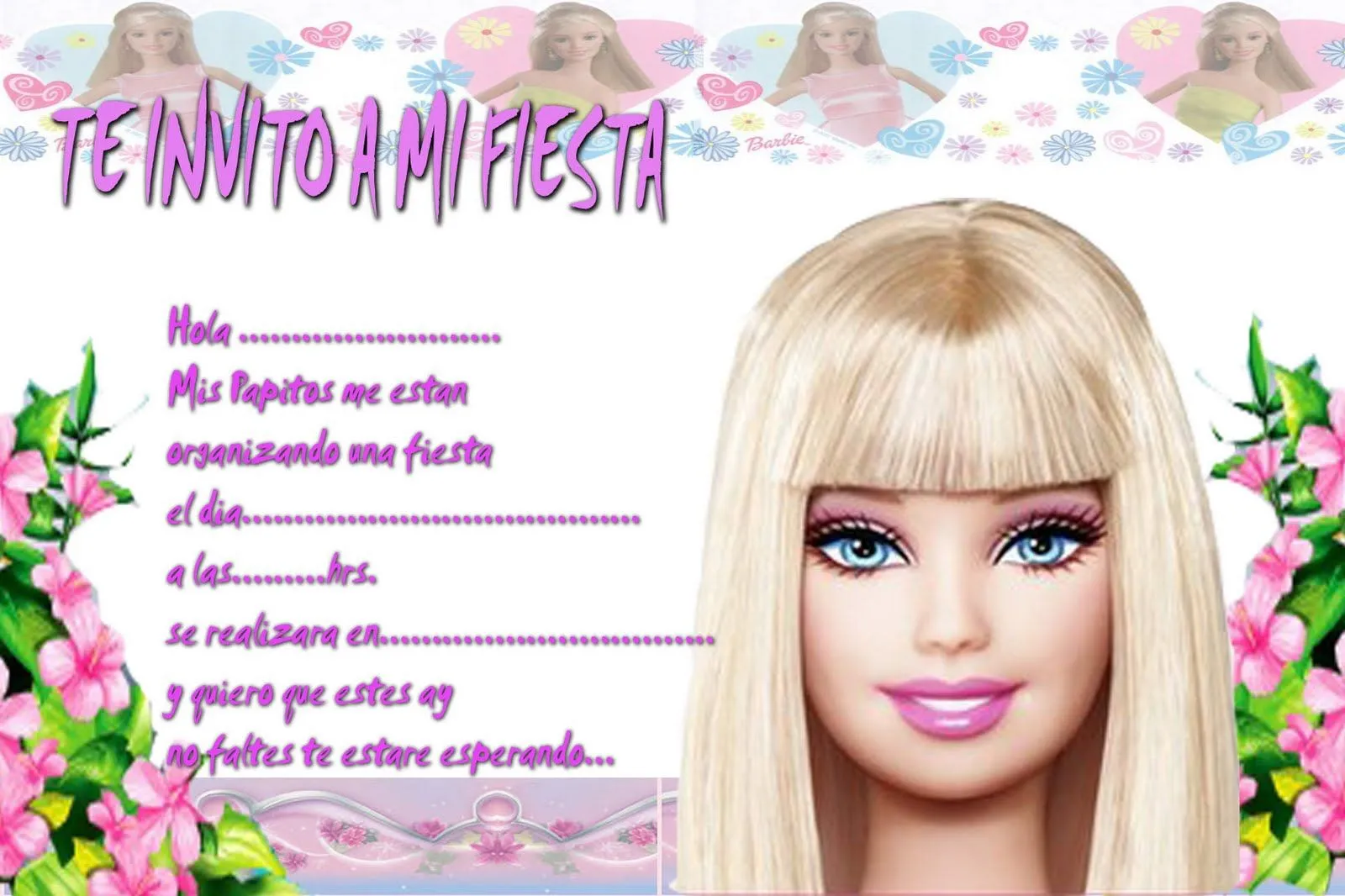 Barbie | Tarjetas de cumpleaños para imprimirTarjetas de Cumpleaños ...