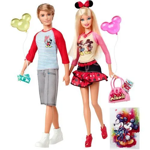 Barbie and Ken Love Disney Dolls. Is Ken holding a wad of cash ...