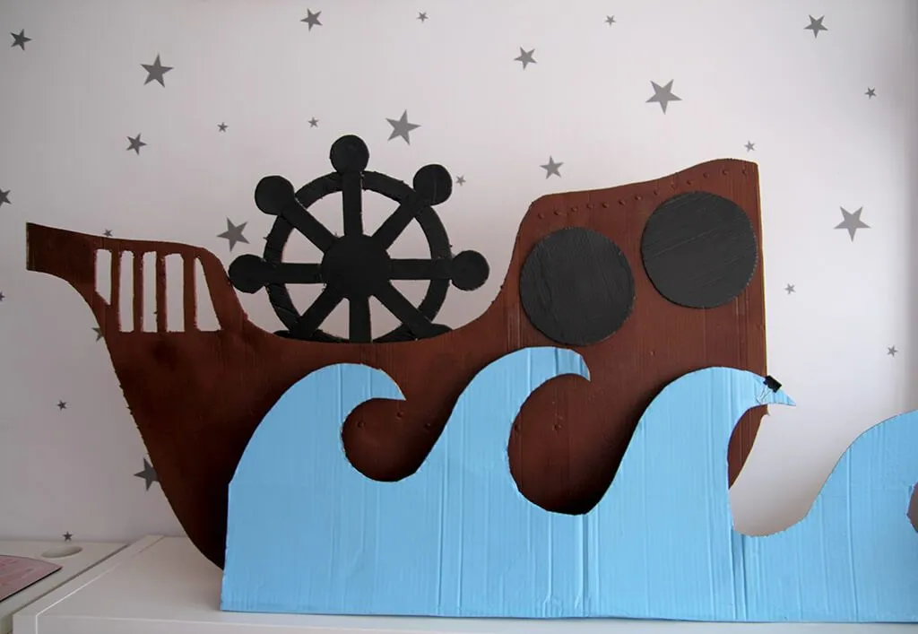 Cómo hacer un barco pirata de cartón para niños ¡Muy fácil!