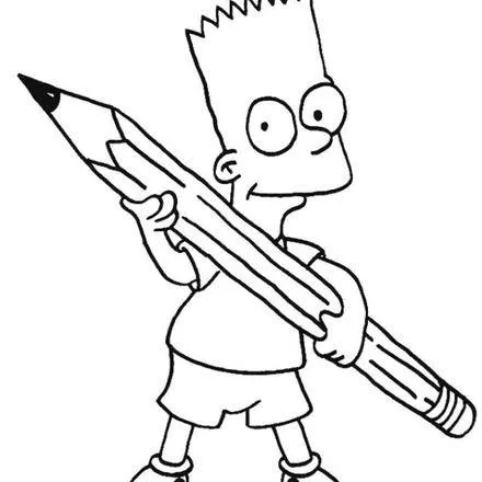 Bart simpson : Dibujos para colorear y pintar, Aprender a dibujar ...