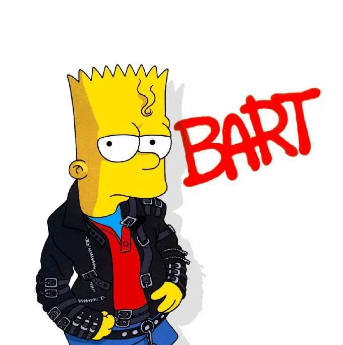 Bart Simpson rap para colorear - Imagui