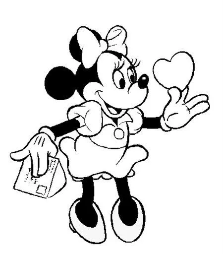 Baú da Web: Desenhos da Minnie Mouse para colorir
