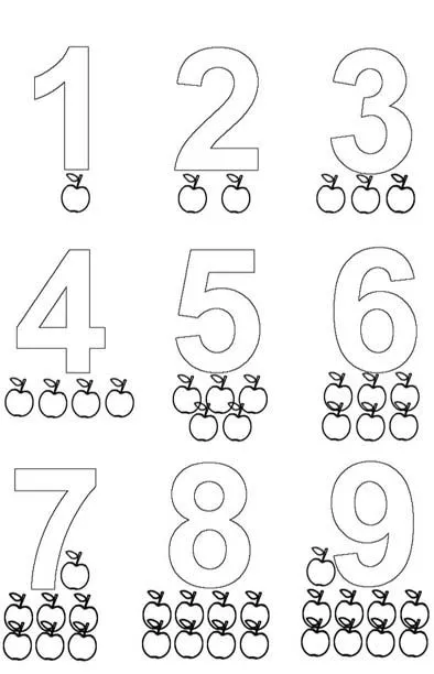 Baú da Web: Desenhos de Números para Colorir