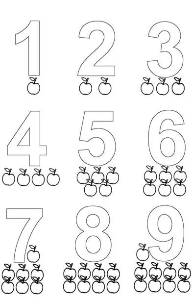 Baú da Web: Desenhos de Números para Colorir Baú da Web: Desenhos de Números para Colorir