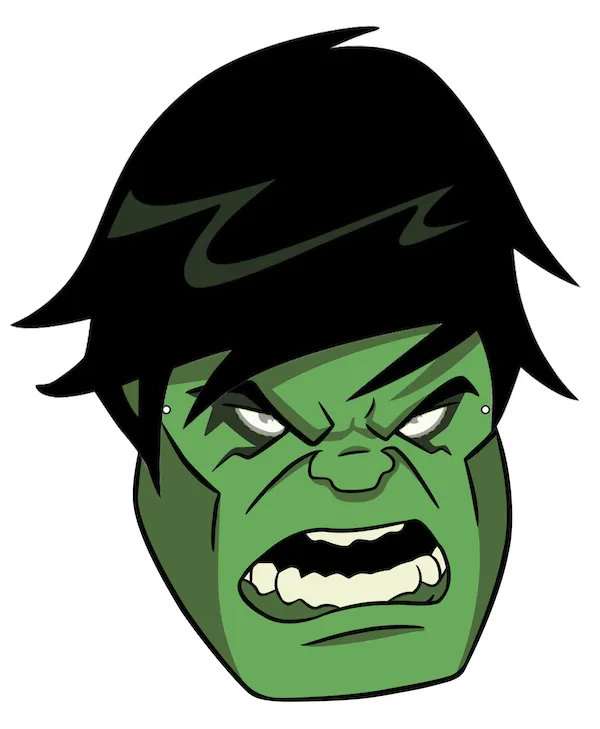Baú da Web: Máscara do Hulk para imprimir