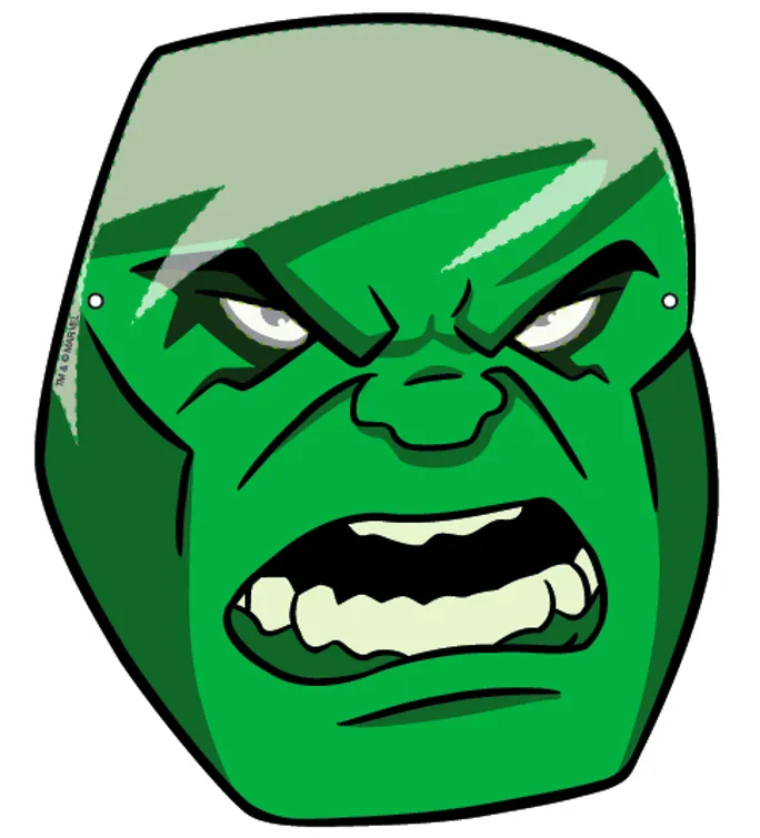 Baú da Web: Máscara do Hulk para imprimir