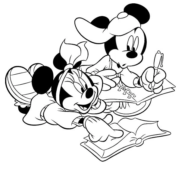 Baú da Web: Mickey Mouse e Minnie desenhos para colorir