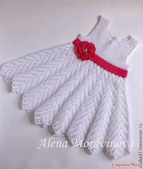 Vestidos en crochet para niñas con patrones - Imagui