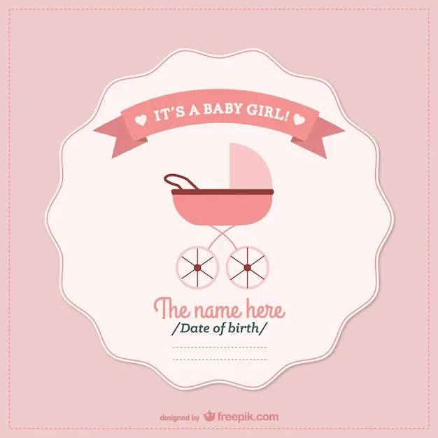 Baby Shower Card Vector | Free Download