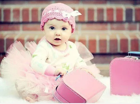 Bebé de color rosa sombreros del ganchillo-Sombreros y Gorras de ...