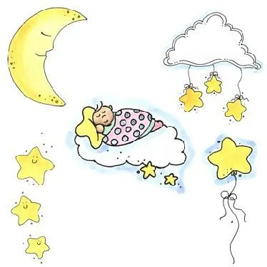 Bebé durmiendo en las estrellas ; Imprimir imagenes infantiles para ...