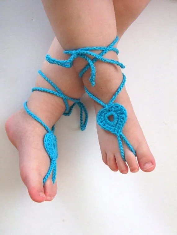 Bebé encaje sandalias de ganchillo bebé por myknittingworld en Etsy