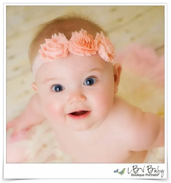 Bebé niña diadema arco del pelo vinchas Shabby Chic por BellaLoved