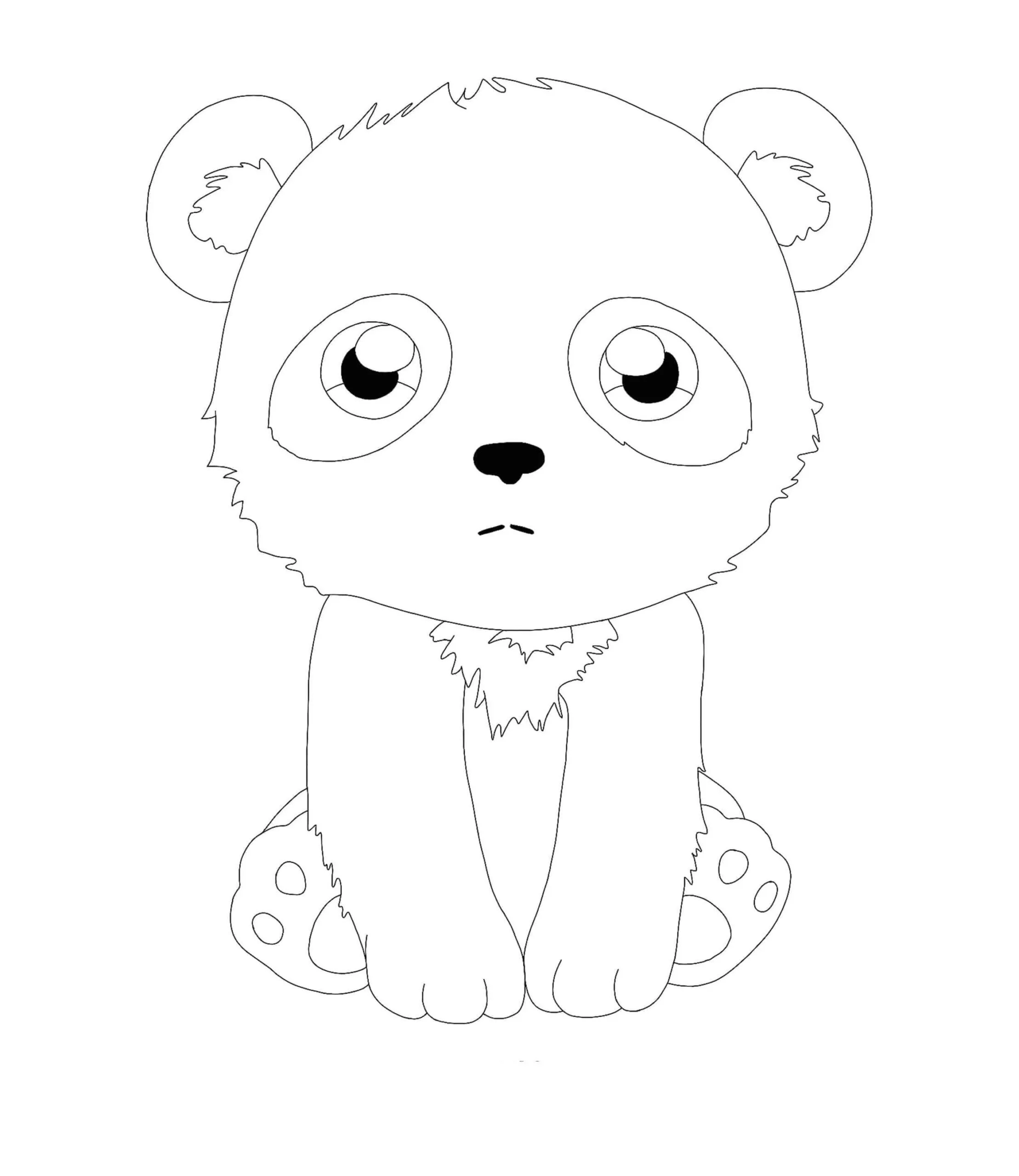 Bebé Panda para colorear, imprimir e dibujar –ColoringOnly.Com