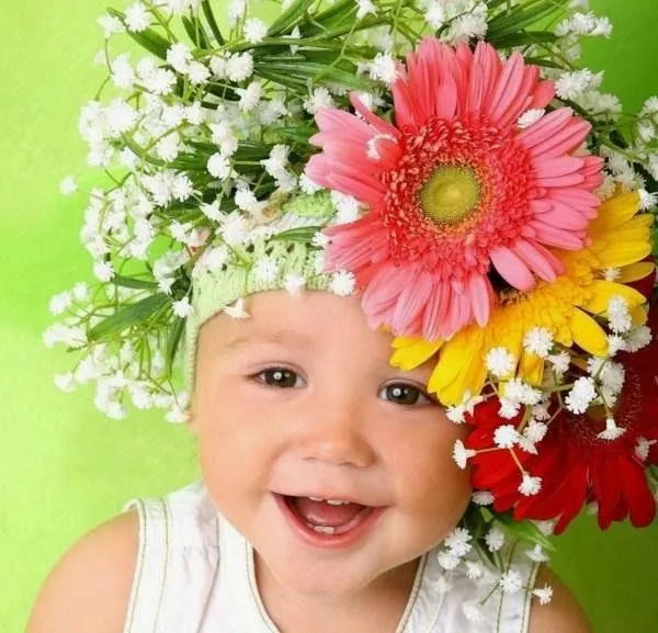 Imagenes bebés en flores - Imagui