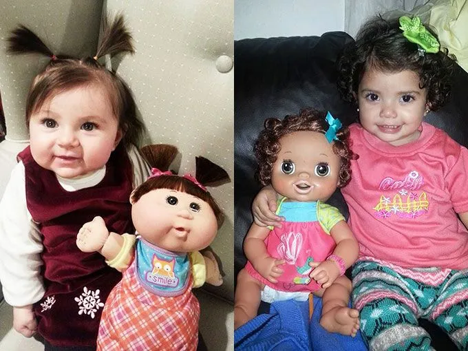 Bebés que son igualitos a sus muñecos | ActitudFEM