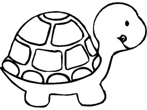 Tortuga bebé animada para colorear - Imagui